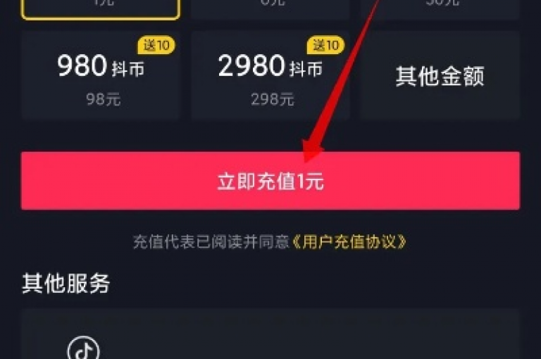 苹果手机用户专享的一元兑换十抖币充值服务现已开通。